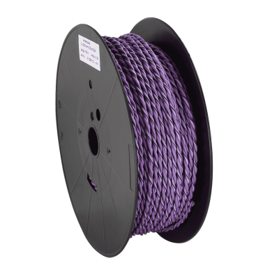 Lautsprecherkabel verdrillt 2x2.50mm² violett/violett-schwarz 100m