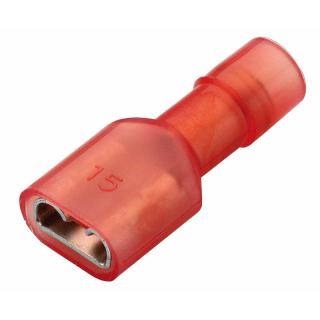 NEKO Flachsteckhülsen vollisoliert, 0,5-1mm², rot, 4.8mm (100er Pack)