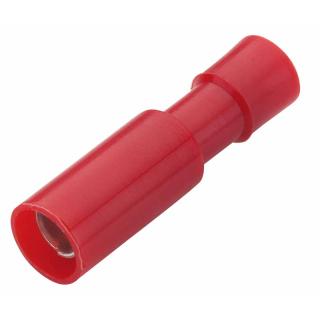 NEKO Rundsteckhülse isoliert, 0,5-1mm², rot, 4mm (100er Pack)